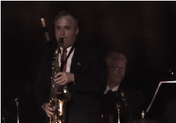 Chris playing sax