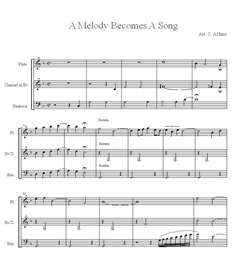 Melody becomes a Song